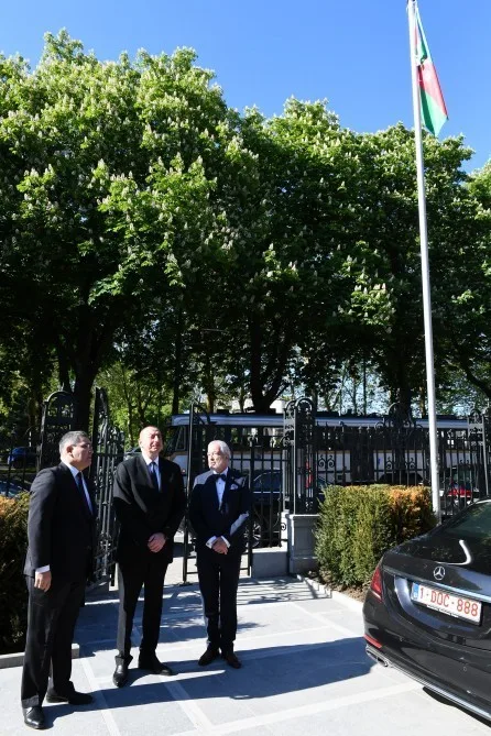 Prezident Belçikadakı səfirliyimizin yeni binasının açılışında - FOTOLAR