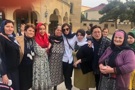 Mehriban Əliyeva ziyarətgahda - FOTO