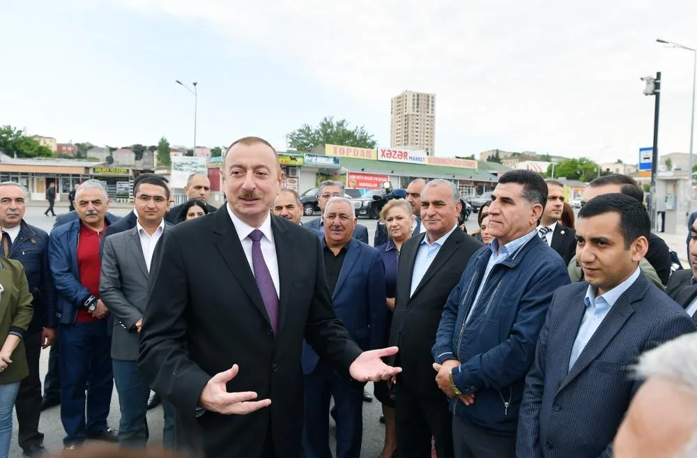 İlham Əliyev Sabunçu dəmir yolu vağzalı kompleksinin açılışında iştirak edib - FOTOLAR