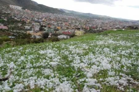 Rayonlara leysan yağıb, dolu düşüb