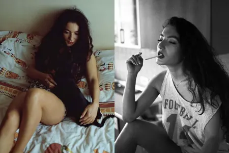 Dilarə damağında siqaretlə yataqda - FOTO