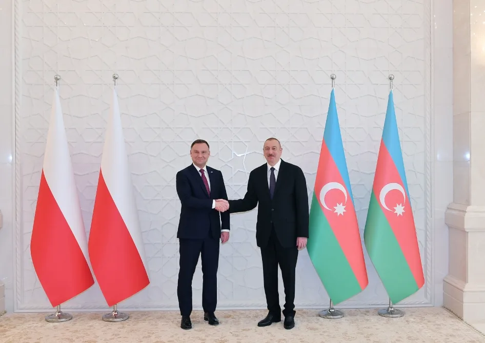 Azərbaycan və Polşa prezidentlərinin geniş tərkibdə görüşü oldu - Foto