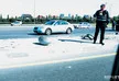Bakıda avtomobil işıq dirəyini yerindən qoparıb - FOTO