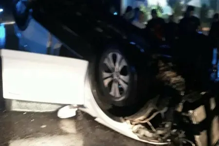Quba-Qusar yolunda "KİA" aşdı - 3 nəfər "xəstəxanalıq oldu" - FOTO