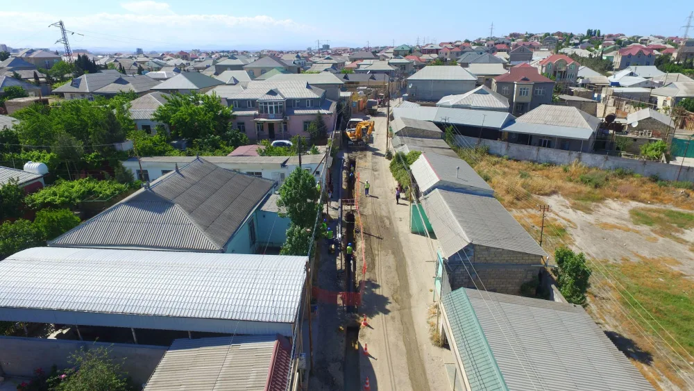 Masazırda mərkəzləşdirilmiş içməli su şəbəkəsi yaradılır - FOTO