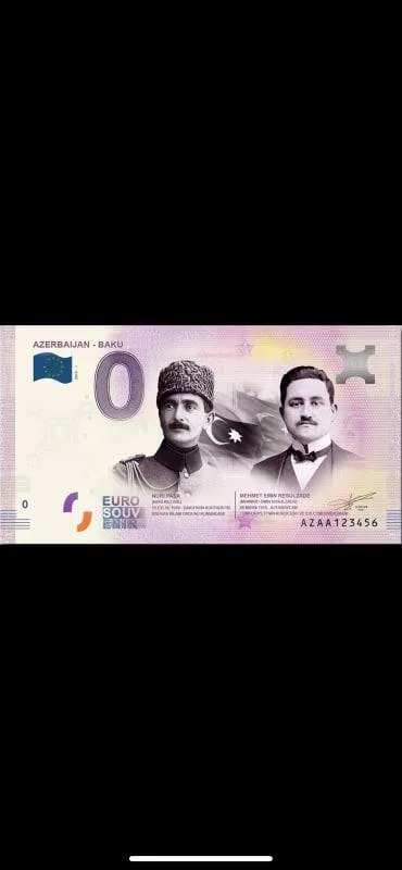 Məmməd Əmin Rəsulzadənin fotosu avronun üzərinə basıldı - FOTO