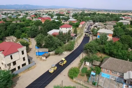 Masallıda 38 min əhalinin istifadə etdiyi yolda yenidənqurma işləri bitir - FOTO