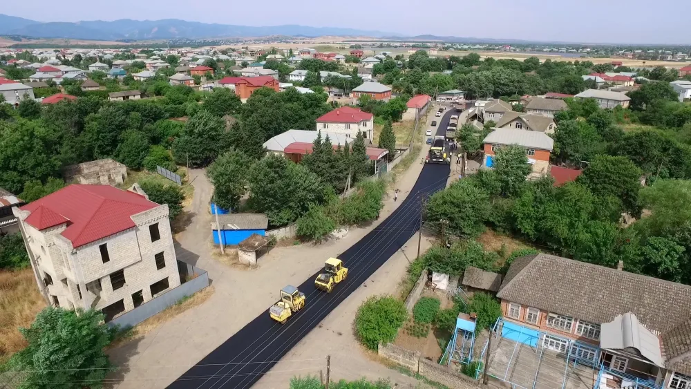 Masallıda 38 min əhalinin istifadə etdiyi yolda yenidənqurma işləri bitir - FOTO