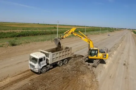 Bəhrəmtəpə-Biləsuvar avtomobil yolu YENİDƏN QURULUR - FOTO