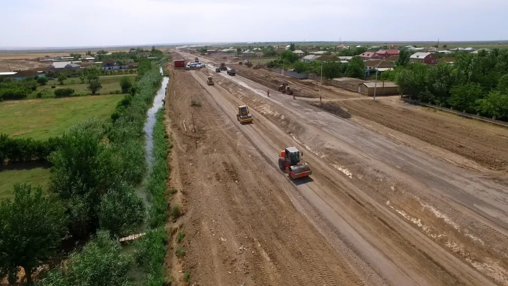 Bəhrəmtəpə-Biləsuvar avtomobil yolu YENİDƏN QURULUR - FOTO