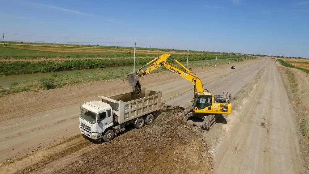 Bəhrəmtəpə-Biləsuvar avtomobil yolu YENİDƏN QURULUR - FOTO