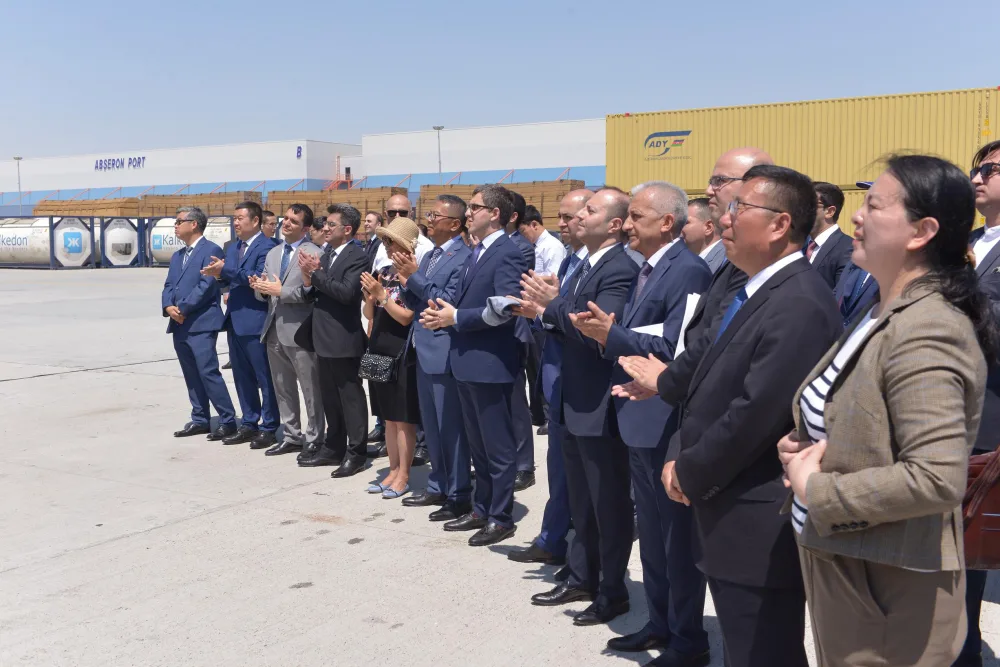 "Sian-Bakı" blok qatarının qarşılanma mərasimi - KEÇİRİLDİ - FOTO