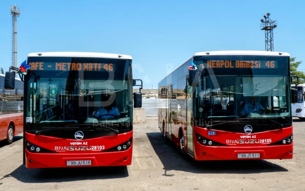 46 nömrəli marşrut "BAKUBUS" OLDU - FOTOLAR