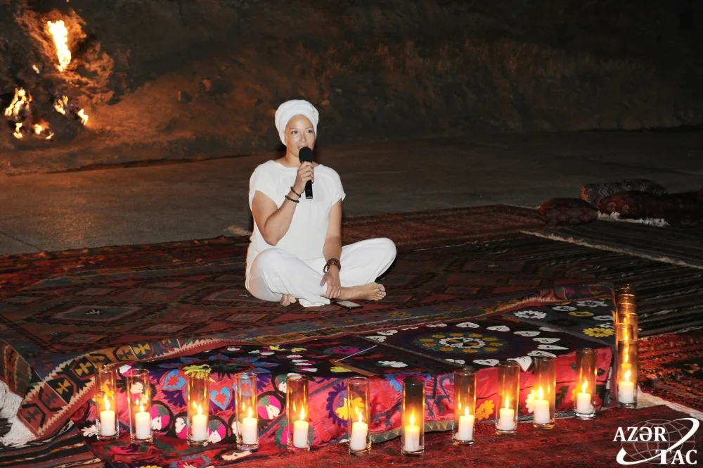Leyla Əliyeva “Yanardağ” Qoruğunda keçirilən yoqa və poeziya axşamında - İŞTİRAK EDİB - FOTO - VİDEO