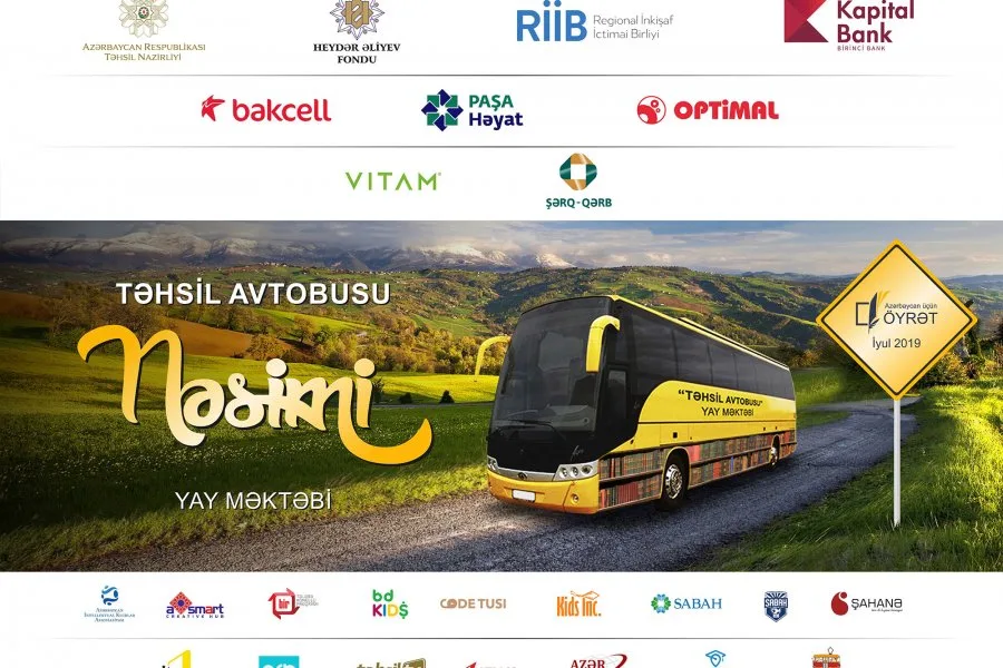 “Təhsil avtobusu – Nəsimi” yay məktəbi bu marşrut üzrə hərəkət edəcək - FOTO
