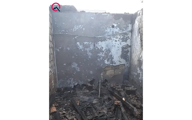 Şamaxıda üç ailənin yaşadığı ev külə döndü -  - Fotolar