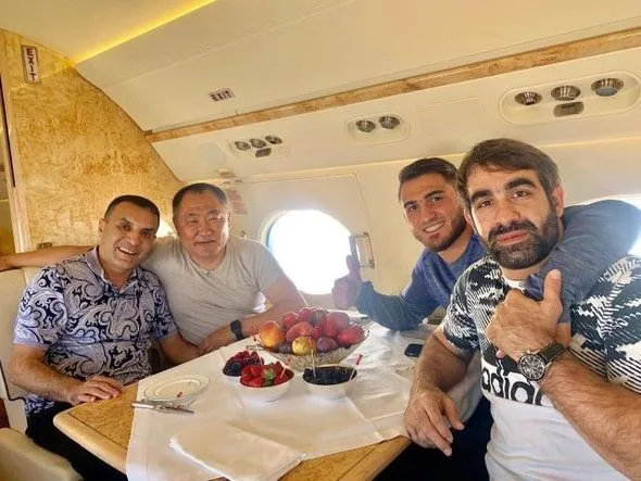 Rafael Ağayev və Hacı Əliyev prezidentin şəxsi təyyarəsində - FOTO