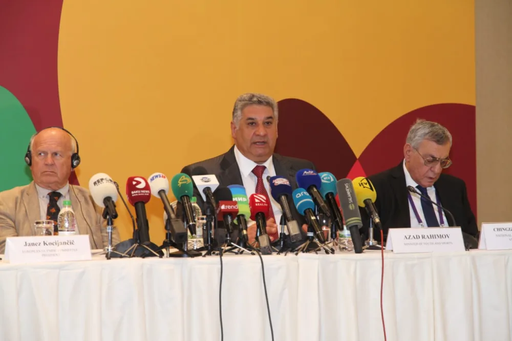 XV Avropa Gənclər Yay Olimpiya Festivalı ilə bağlı konfrans keçirilib - 7 günlük yarışlara start verildi