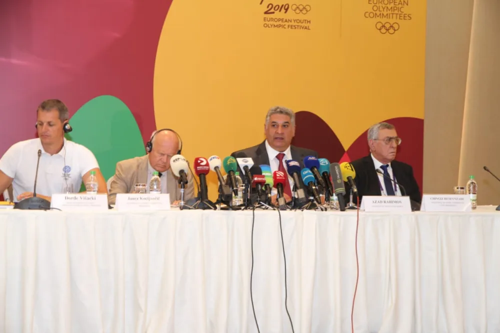 XV Avropa Gənclər Yay Olimpiya Festivalı ilə bağlı konfrans keçirilib - 7 günlük yarışlara start verildi