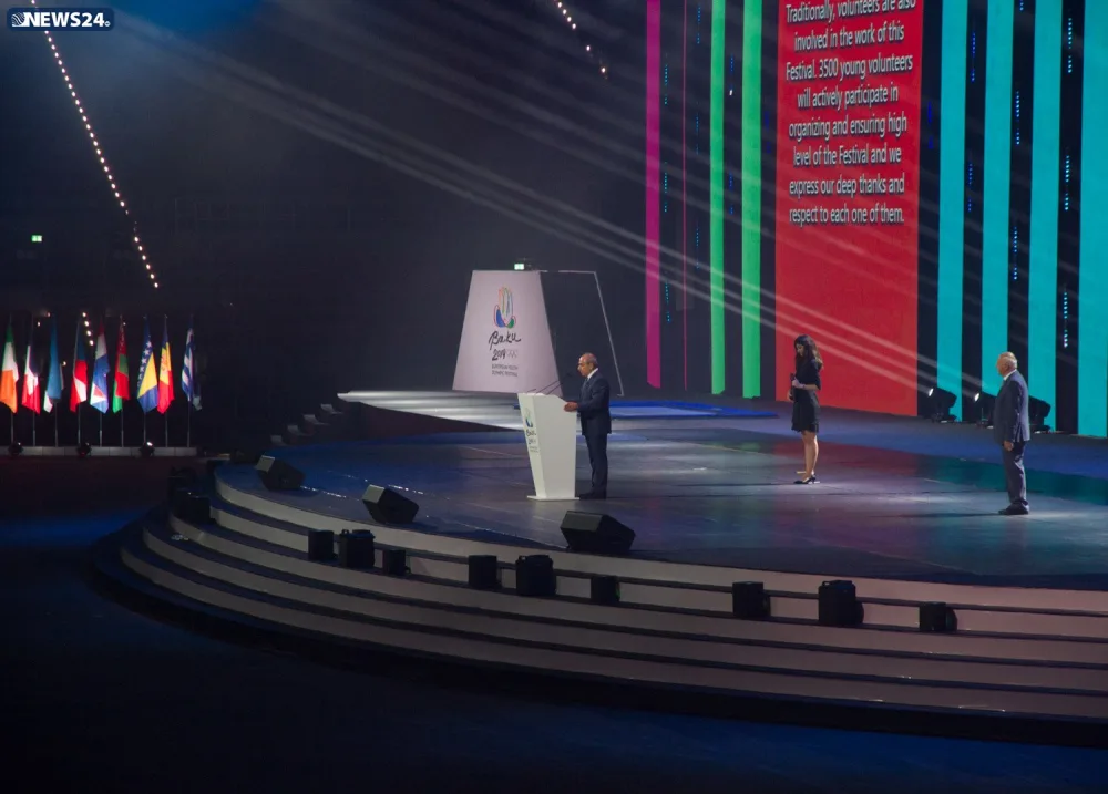 XV Avropa Gənclər Yay Olimpiya Festivalının təntənəli açılış mərasimi keçirilib