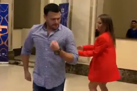 Emin Ağalarov səhər 4-də hava limanında - "Ləzginka" oynadı - VİDEO
