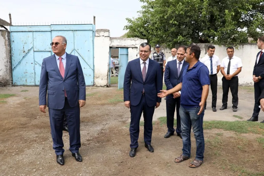 Sahil Babayev Göyçayda yaradılmış təsərrüfatlara - BAXIŞ KEÇİRDİ - FOTO
