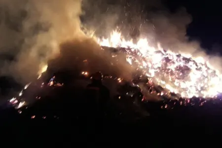 Ağcabədidə ot tayaları yandı