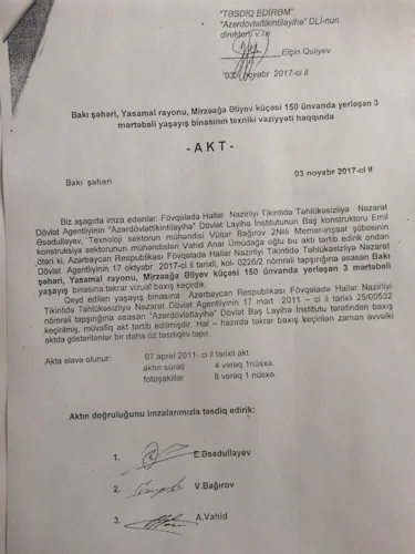 Bakıda qəzalı vəziyyətdə olan 17 binanın sakinləri köçürülür - FOTOLAR