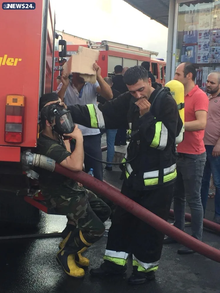 “Sədərək” ticarət mərkəzi yanır - Anbaan görüntülər