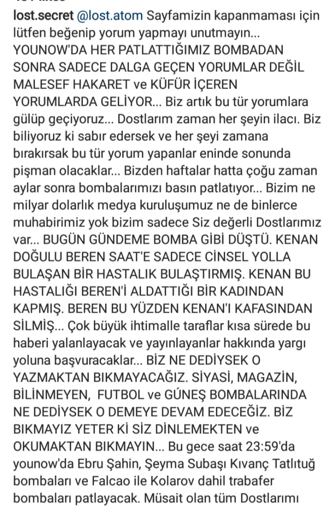 Kenan Doğulu Beren Saata cinsi yolla virus yoluxdurub? - ŞOK İDDİA
