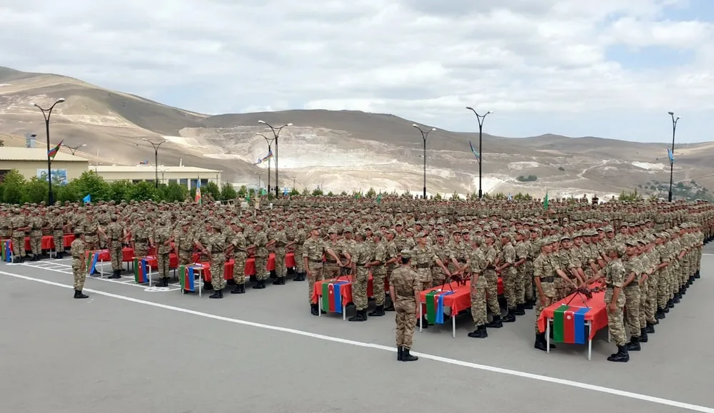 Azərbaycan Ordusunun təlim hissə və bölmələrində - andiçmə mərasimi keçirildi - FOTO