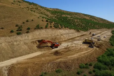 Şabranda 25 kilometrlik yol - YENİDƏN QURULUR - FOTO