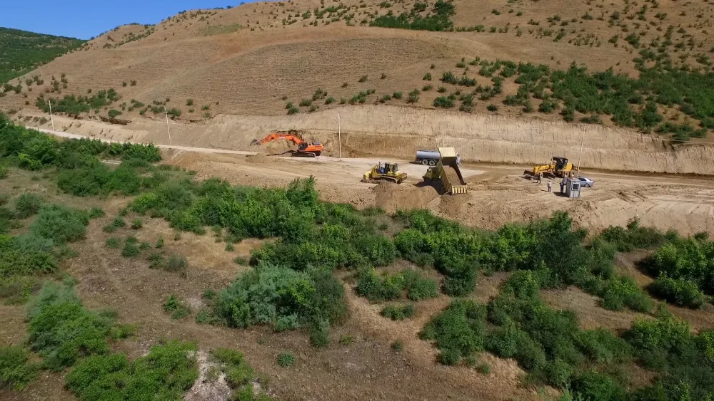 Şabranda 25 kilometrlik yol - YENİDƏN QURULUR - FOTO