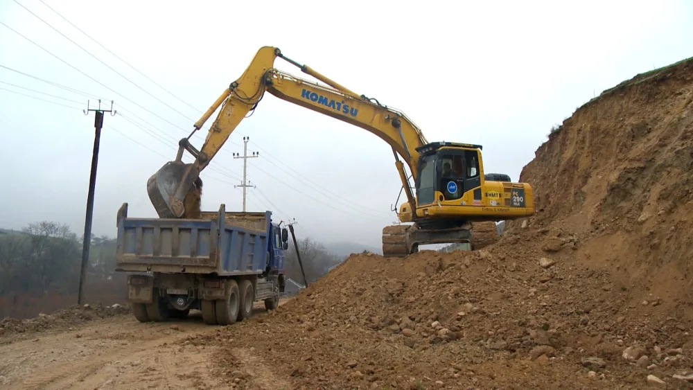 Şabranda 25 kilometrlik yol - YENİDƏN QURULUR - FOTO