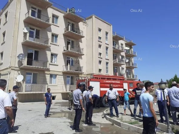 Şabranda əlillərin binasında yanğın: - YEDDİ YARALI - YENİLƏNİB - FOTO