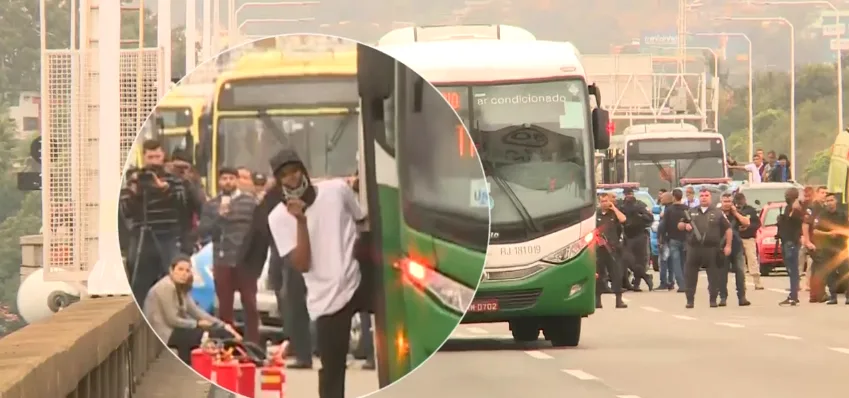 Silahlı şəxs avtobusu ələ keçirdi - Sərnişinləri girov saxlayır - FOTO