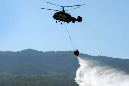 Yardımlıda dağlıq zonada YANĞIN - HELİKOPTER CƏLB OLUNDU