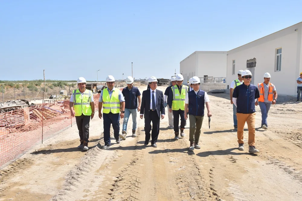 Koreya səfiri "Pirşağı Sutəmizləyici Qurğusu”nun - tikinti sahəsində -FOTO