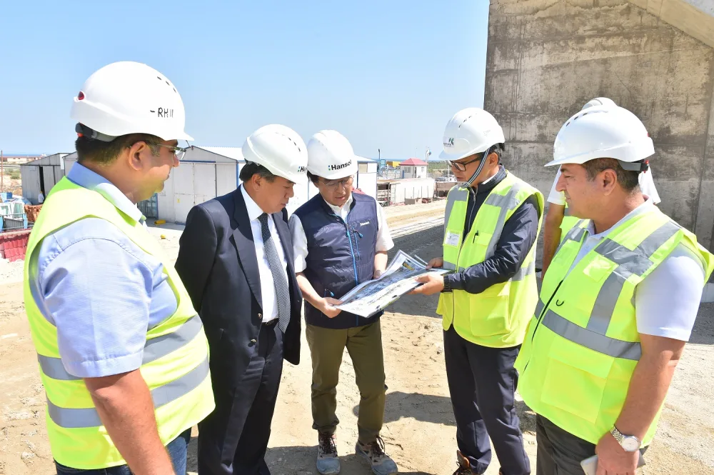 Koreya səfiri "Pirşağı Sutəmizləyici Qurğusu”nun - tikinti sahəsində -FOTO