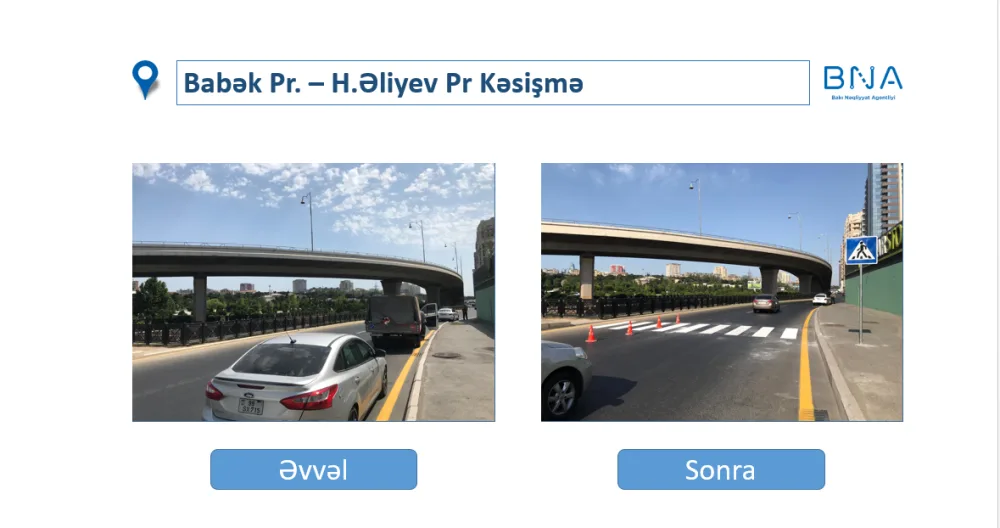 Bakıda 1500-dən artıq yol nişanı YENİLƏNDİ - BNA - FOTO