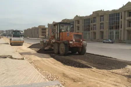 Nərimanov rayonunda müasir yol infrastrukturu - YARADILIR - FOTO