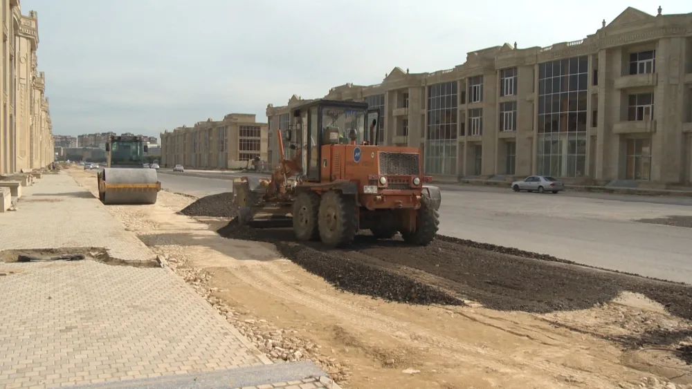 Nərimanov rayonunda müasir yol infrastrukturu - YARADILIR - FOTO