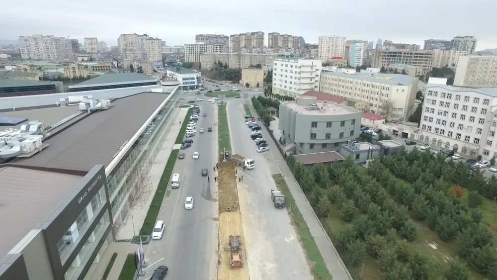 Nərimanov rayonunda müasir yol infrastrukturu - YARADILIR - FOTO