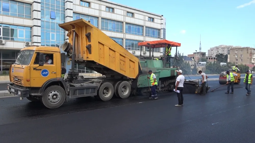 Nərimanov rayonunda müasir yol infrastrukturu - YARADILIR - FOTO