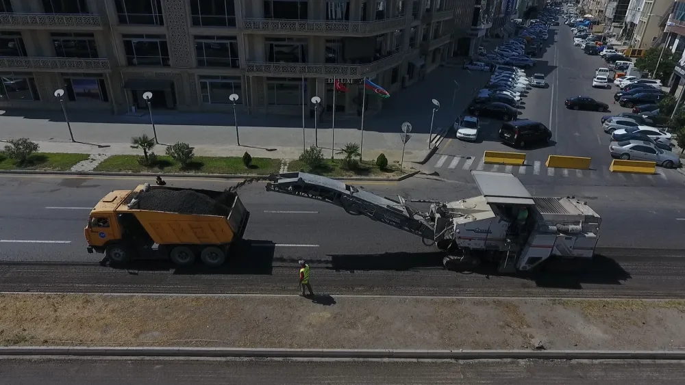 Nərimanov rayonunda müasir yol infrastrukturu - YARADILIR - FOTO