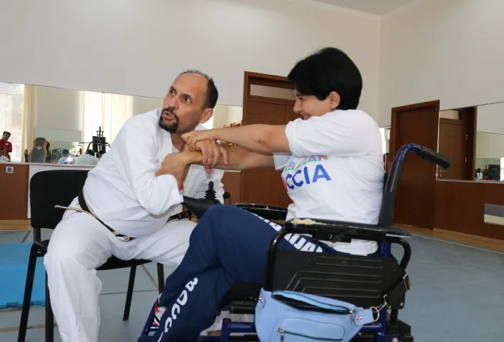 Peşə reabilitasiya mərkəzində Aikido idman növü ilə - TANIŞLIQ KEÇİRİLİR - FOTO