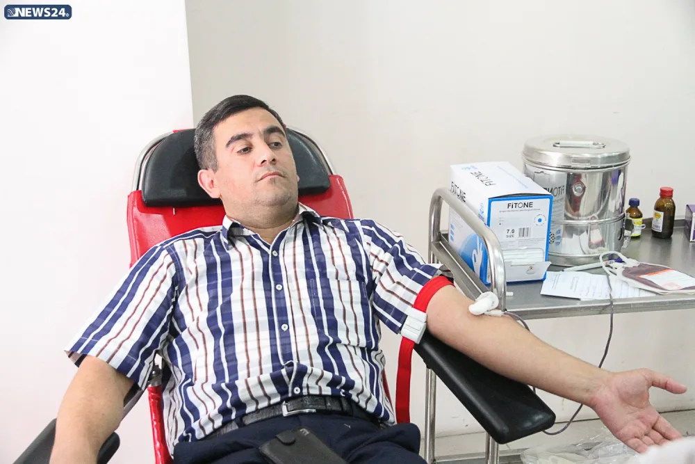 Təzə Pir məscidində qanvermə aksiyası - FOTOLAR - VİDEO - YENİLƏNİB