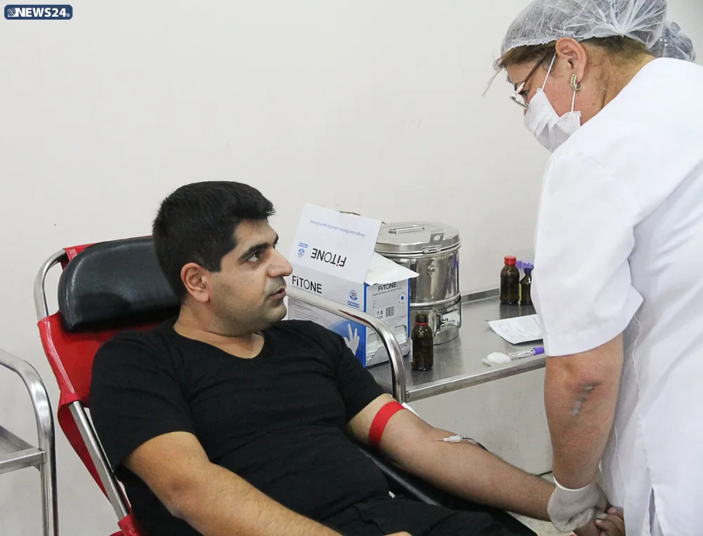 Təzə Pir məscidində qanvermə aksiyası - FOTOLAR - VİDEO - YENİLƏNİB