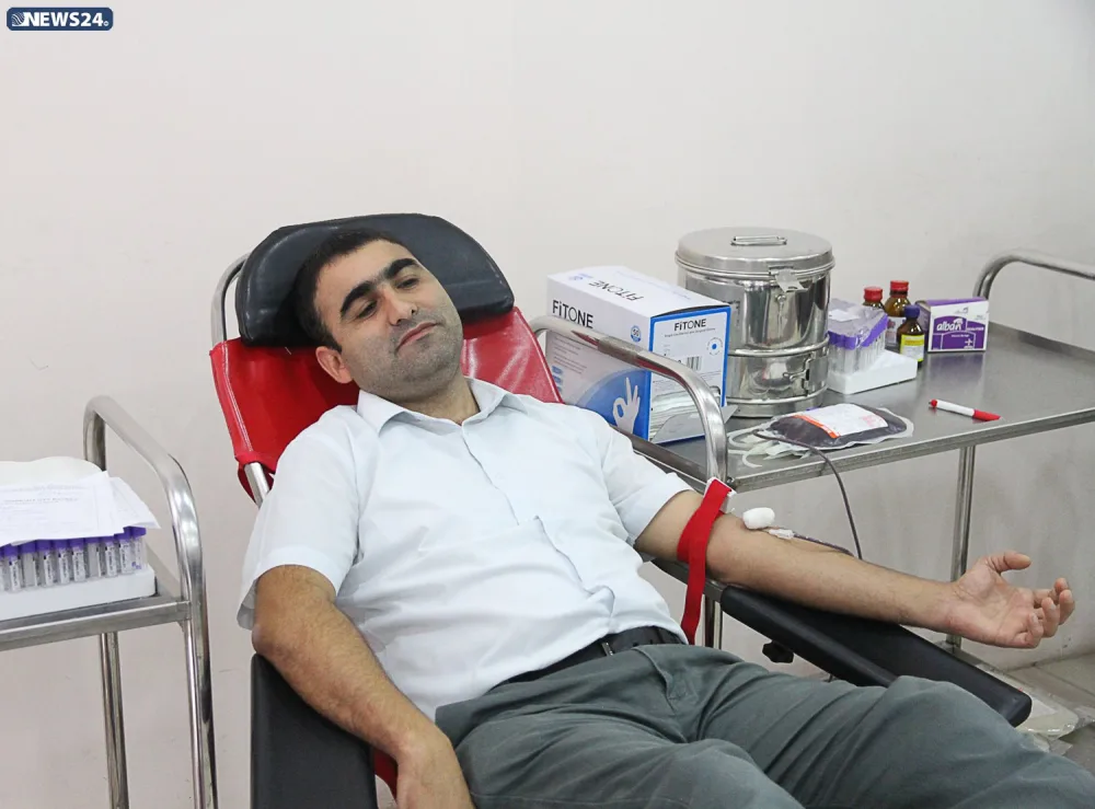 Təzə Pir məscidində qanvermə aksiyası - FOTOLAR - VİDEO - YENİLƏNİB