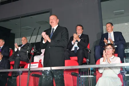 Prezident və xanımı təntənəli açılış mərasimində iştirak ediblər